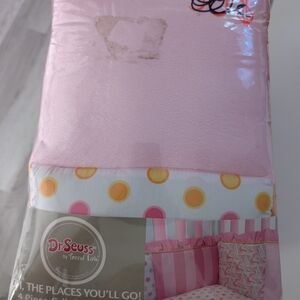 Dr. Seuss Pink and Yellow Polka Dot Baby Bedding
